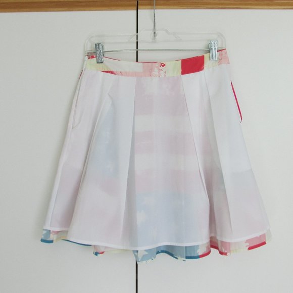 Catherine Malandrino USA Flag Pleated Flare Skirt - Picture 11 of 12